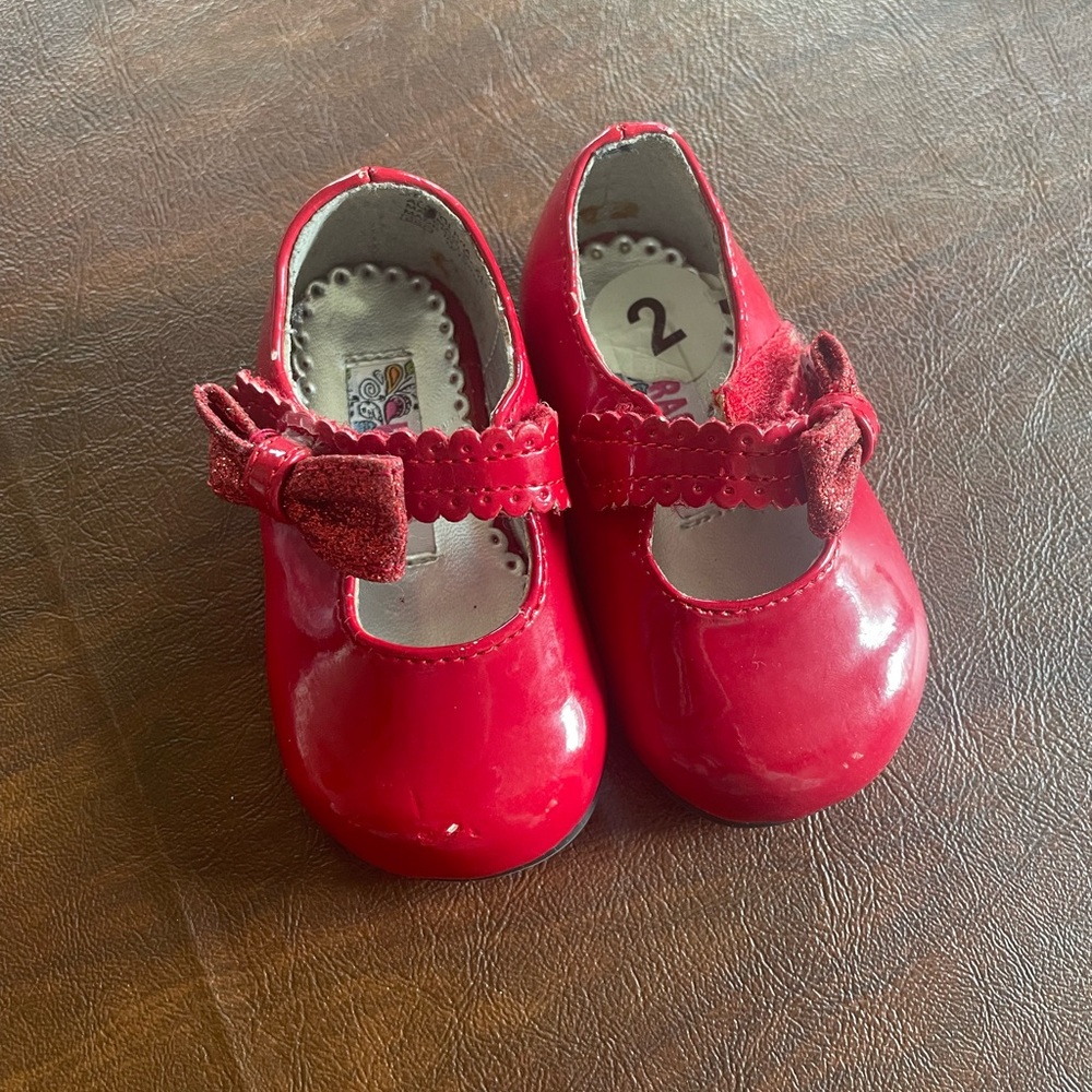 Red Toddler Dress Shoes with Bow